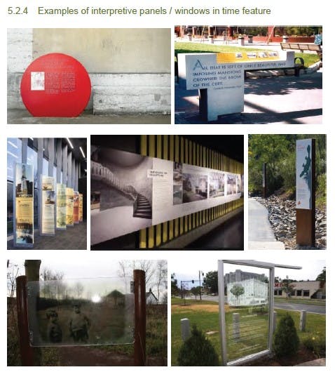 Indicative interpretive panels