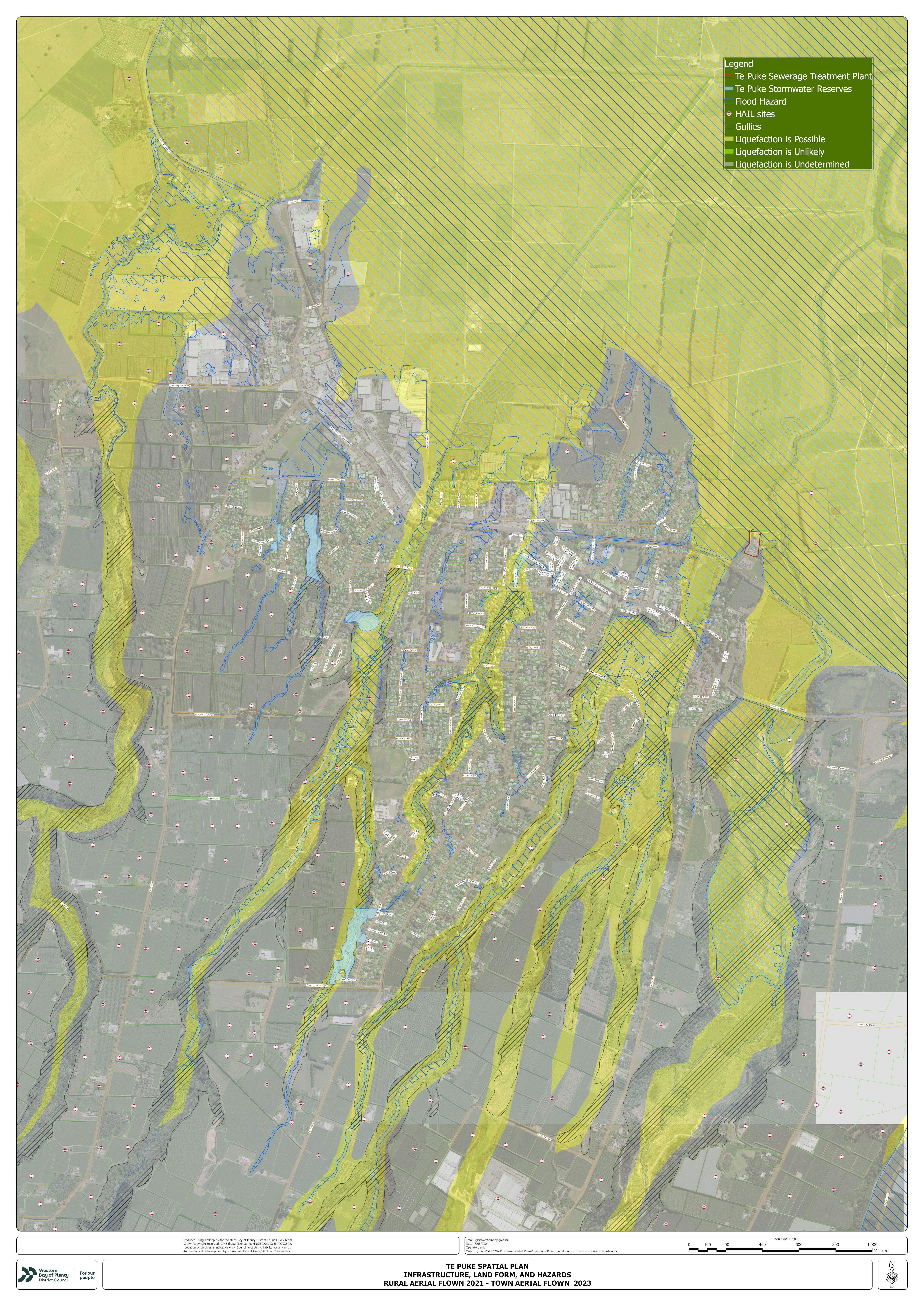 Infrastructure, land forms and hazards