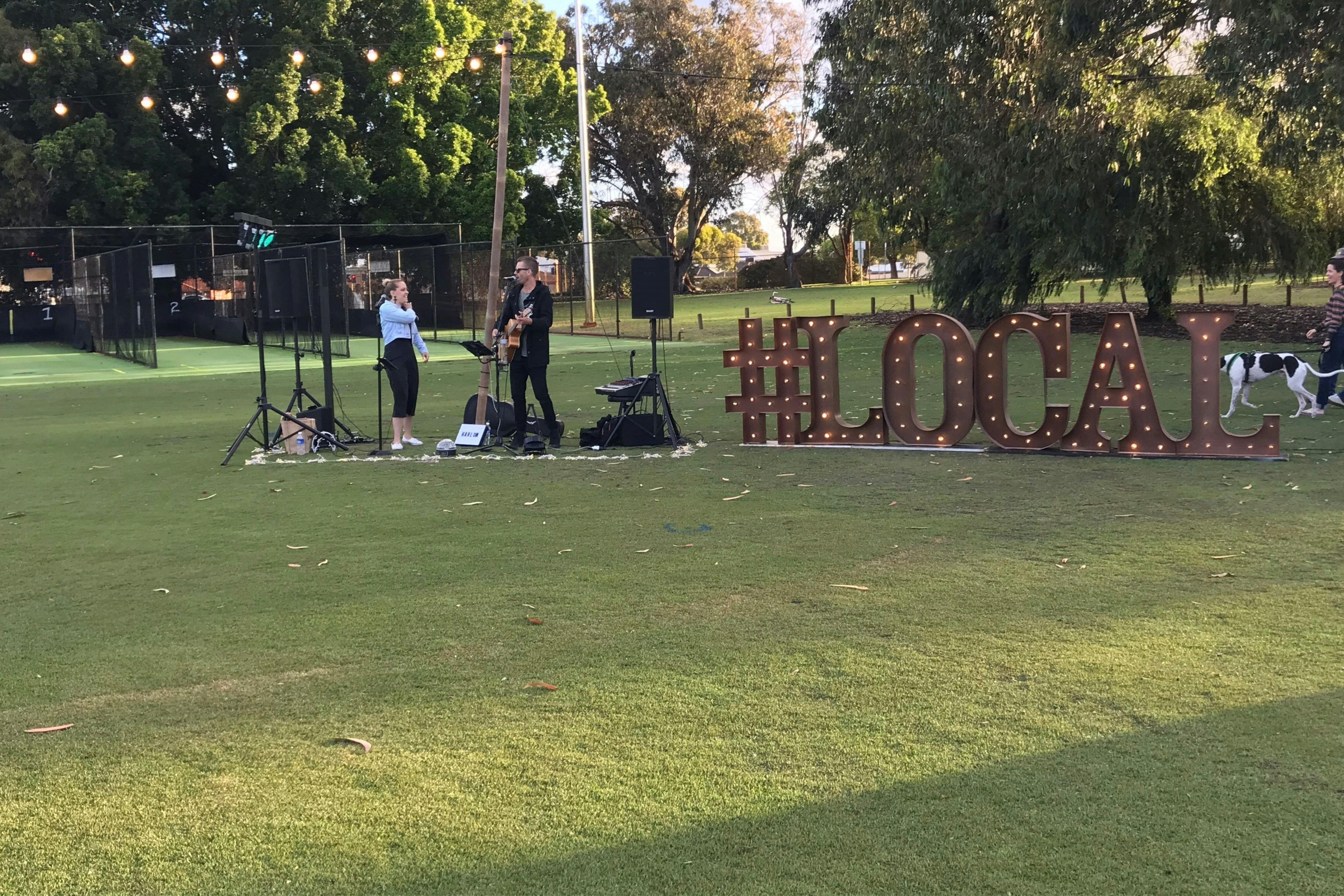 Local musicians performing at Neighbourhood Nights