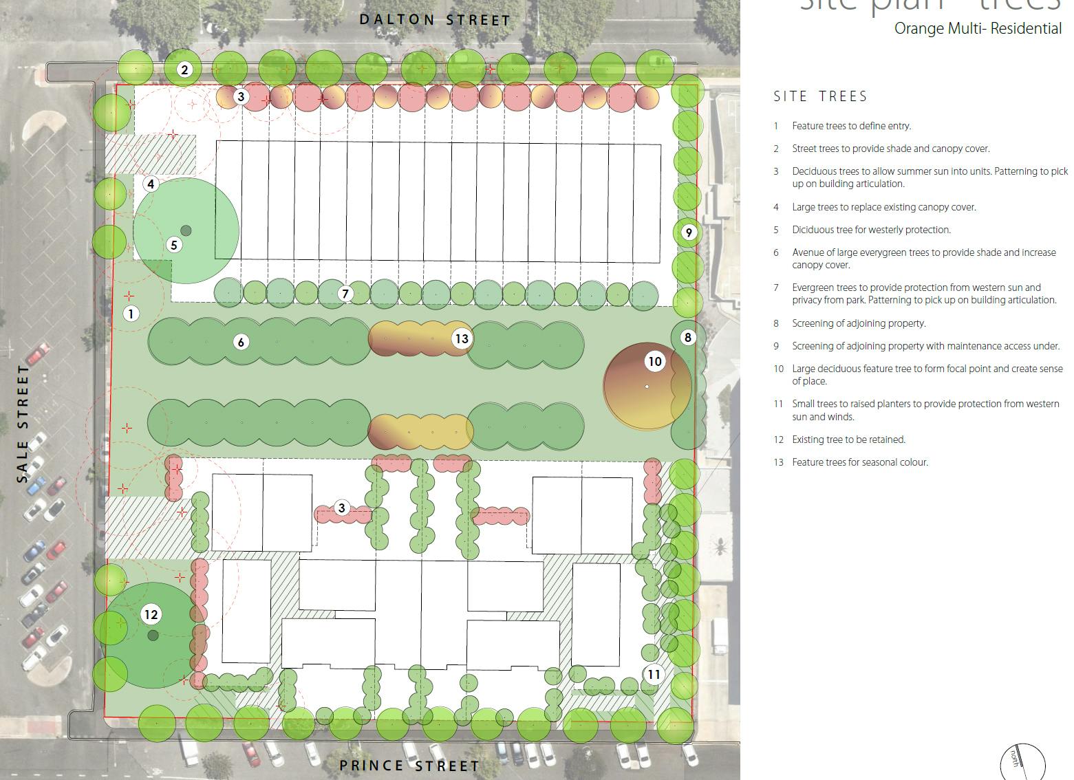 103 Prince Street Site plan for trees