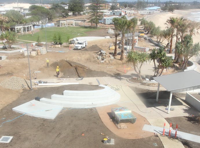 Many of the features are taking shape in the new central Kingscliff park.