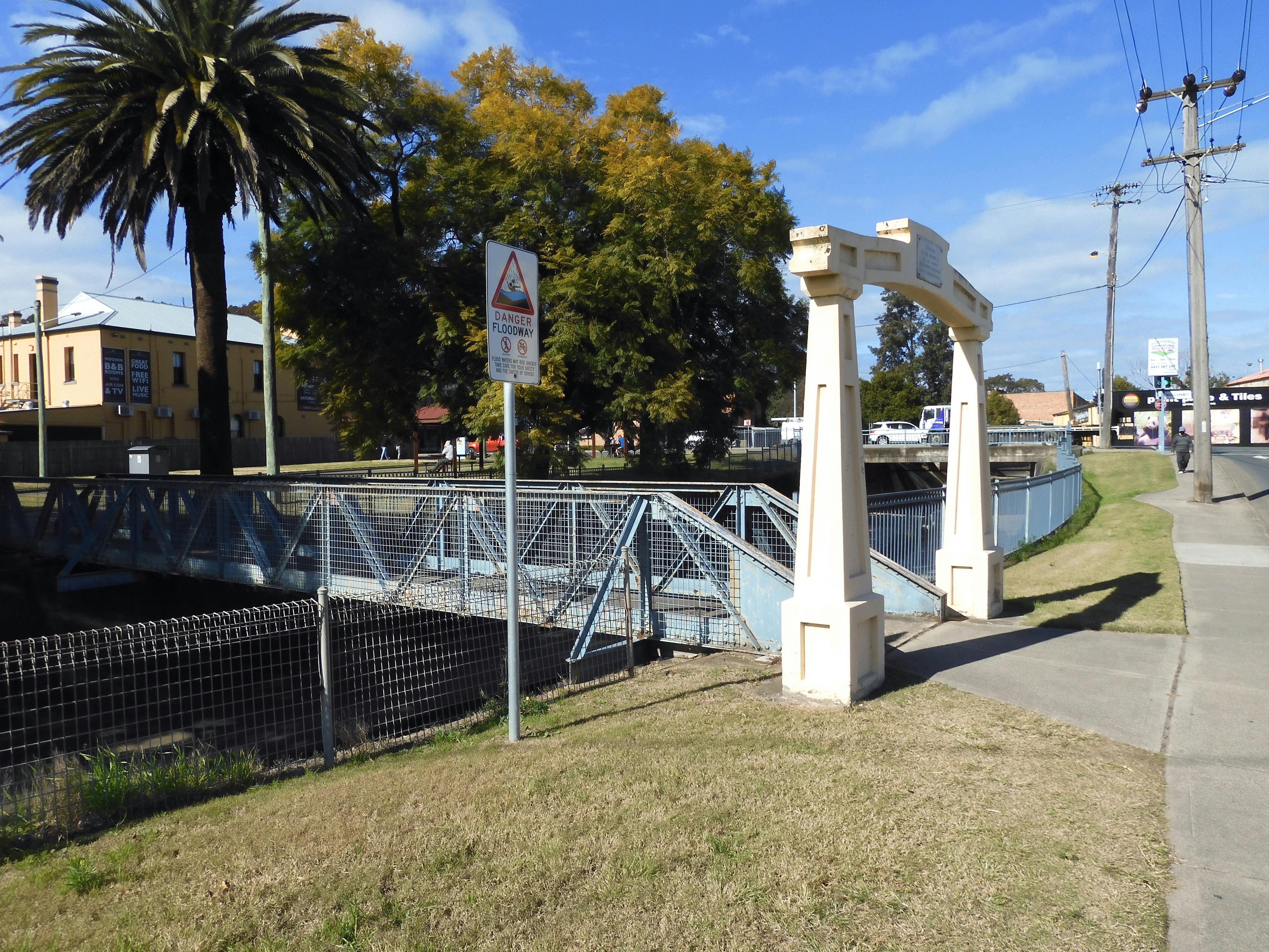 Apex Park - archway and footbridge