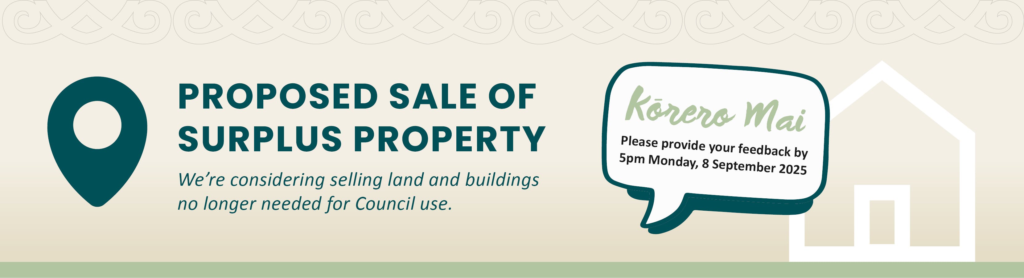 Proposed sale of surplus property banner