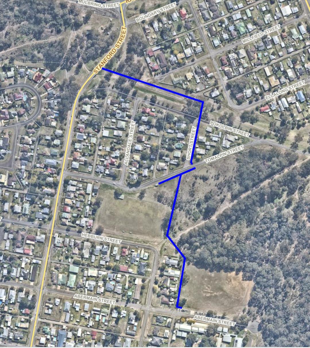 Streets and houses in Cessnock