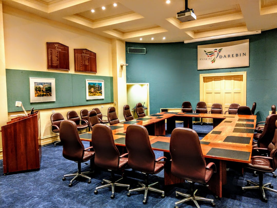 Council Chambers Darebin Council Chambers is located at 350 High Street Preston. It is where Council Meetings are held.