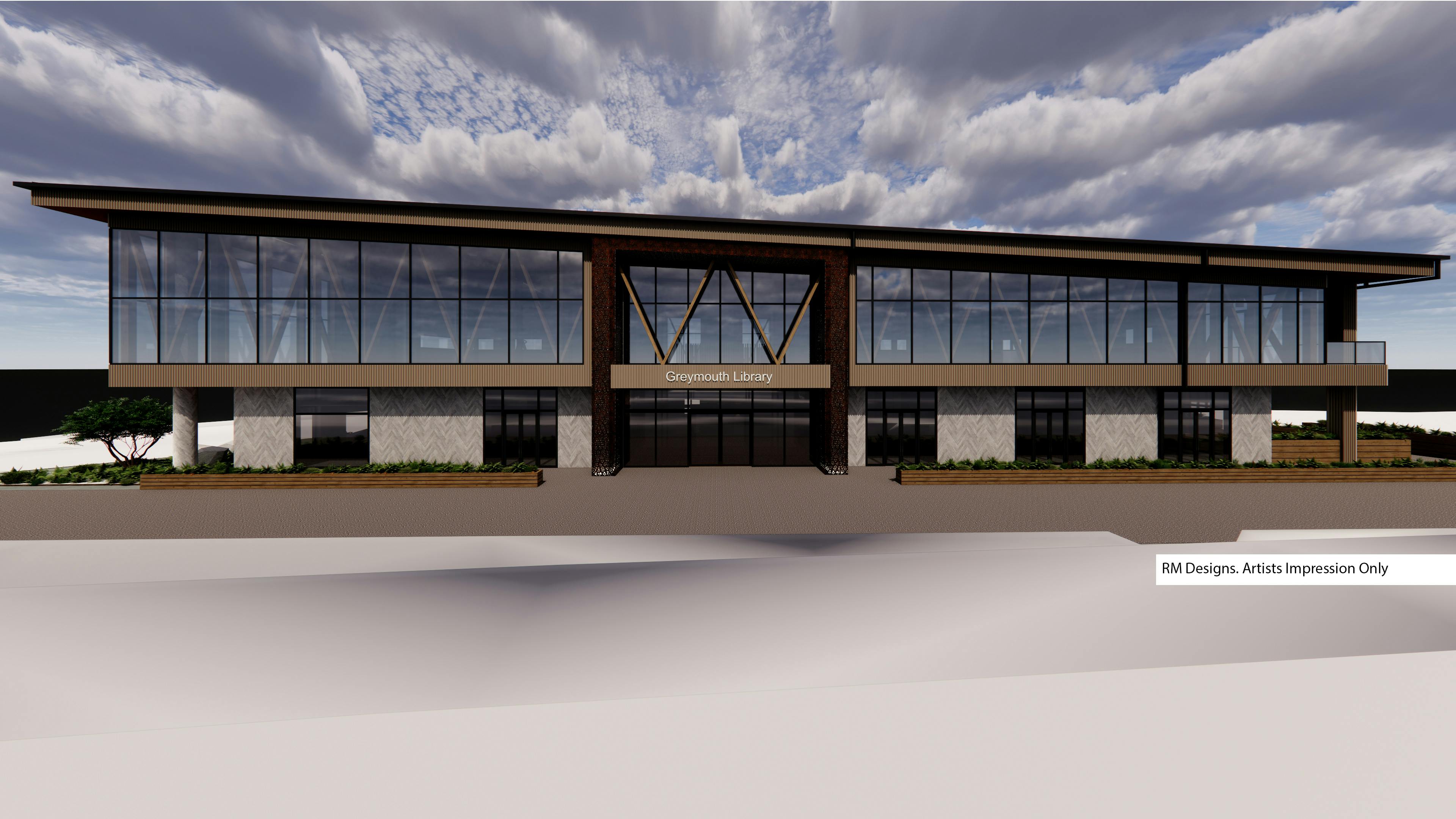 North facing Top Floor Library artists impression